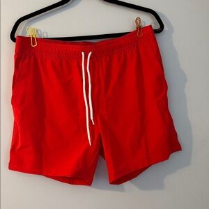 MeUndies Bold Red Shorts with White Drawstring